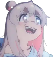 a close up of a cartoon character with a big smile