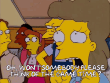 Simpsons Think Of The Game Time GIF