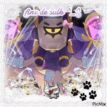 a picture of a cartoon character with the name finx de sulk at the top