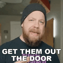 Get Them Out The Door Ryan Bruce GIF - Get Them Out The Door Ryan Bruce Fluff GIFs