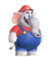 Mario Super Sticker - Mario Super Elephant Stickers