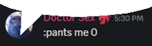 doctor sex pants me 0 is displayed on a screen