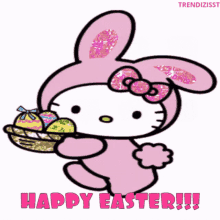 Hello Kitty Happy Easter GIF - Hello Kitty Happy Easter Easter Bunny GIFs