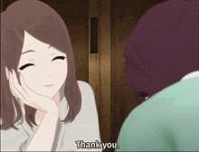 a woman says thank you to another woman in a cartoon