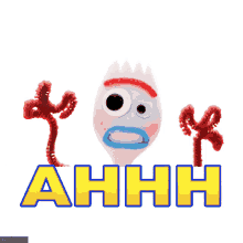 forky ahh screaming shouting terrified