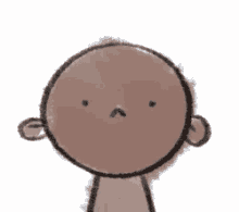 a cartoon of a person crying with tears running down their face .