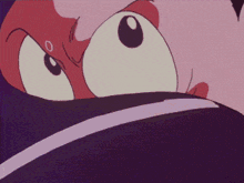 a close up of a cartoon character 's face with the number 0 on it