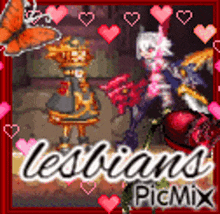 a picture of a statue with the words lesbians picmix