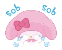 a cartoon bunny with sob sob written on it