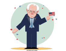 Bernie Sanders Waving Flag GIF - Bernie Sanders Waving Flag GIFs