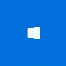 a blue background with the windows 10 logo