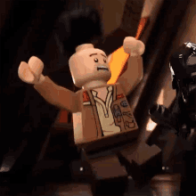 Frightened Poe Dameron GIF - Frightened Poe Dameron Lego Star Wars Terrifying Tales Of The Dark Side GIFs