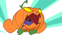 Pumpkin Monster Om Nom GIF - Pumpkin Monster Om Nom Cut The Rope GIFs