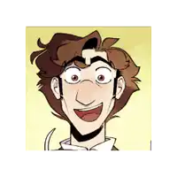 a close up of a cartoon character 's face with a big smile on it .