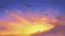 Sunset Seagulls GIF - Sunset Seagulls Calm GIFs