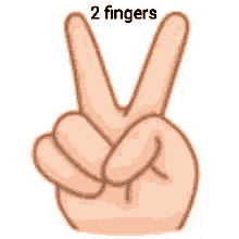 peace out 2fingers two two fingers
