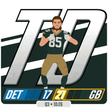 a football player with the number 85 on his shirt