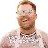 Aww Back To The Bottom Andrew Evers Sticker - Aww Back To The Bottom Andrew Evers The Great Canadian Baking Show Stickers