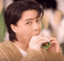 Johnny Suh Eating GIF