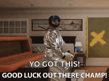 Good Luck Out There Champ Spacestation Gaming GIF - Good Luck Out There Champ Spacestation Gaming Astronaut GIFs
