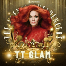 a woman with red hair is on the cover of tt glam