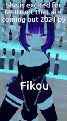 Fikou Purple GIF - Fikou Purple Hair GIFs