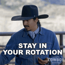 Stay In Your Rotation Stephen Yellowtail GIF - Stay In Your Rotation Stephen Yellowtail Ultimate Cowboy Showdown GIFs