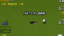 a video game character named bogey is standing on a green field