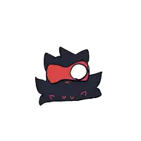 a cartoon drawing of a person with a red mask on