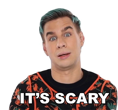 Its Scary Brad Mondo Sticker - Its Scary Brad Mondo Scared Stickers