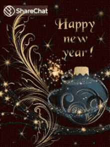 Happy New Year Fireworks GIF - Happy New Year Fireworks Share Chat GIFs