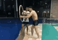 Can'T Trust No One GIF - Hoop Pool Dive GIFs