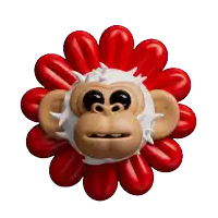 a flower with a monkey face in it