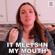 It Melts In My Mouth Emily Brewster GIF - It Melts In My Mouth Emily Brewster Food Box Hq GIFs