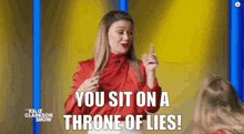 Kelly Clarkson Show Lies GIF - Kelly Clarkson Show Lies You Sit On A Throne Of Lies GIFs