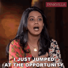 I Just Jumped At The Opportunity Eka Lakhani GIF - I Just Jumped At The Opportunity Eka Lakhani Pinkvilla GIFs