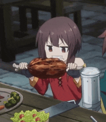 Eating Anime GIF - Eating Anime Konosuba GIFs