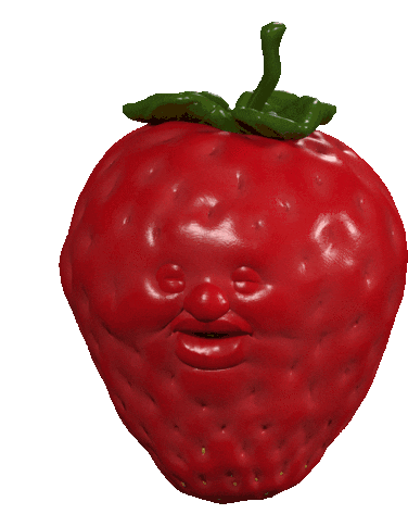 Crazy Fruit Sticker - Crazy Fruit Strawberry Stickers