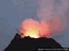 boom explosion volcano