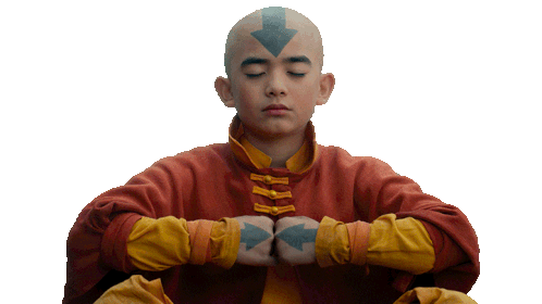 Meditation Aang Sticker - Meditation Aang Avatar The Last Airbender Stickers