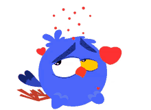 bluebird love you i miss you hearts cute bird