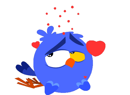 Bluebird Love You Sticker - Bluebird Love You I Miss You Stickers
