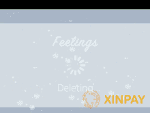 a cartoon drawing of a snowman and a bowl with the word xinpay on the bottom right