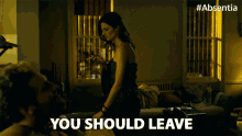 You Should Leave Stana Katic GIF - You Should Leave Stana Katic Emily Byrne GIFs