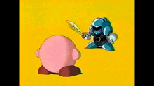 Kirby Kirby Sword GIF - Kirby Kirby Sword Kirby Rigth Back At Ya GIFs