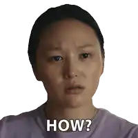 a woman in a purple shirt is asking the question how
