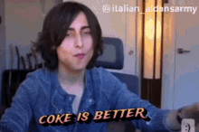 Coke Is Better Aidan Drink Coke GIF - Coke Is Better Aidan Drink Coke Aidan Drink GIFs