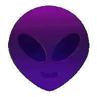 a close up of an alien face with big eyes