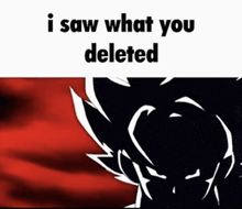 a picture of a person with the words i saw what you deleted