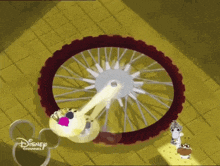 a cartoon scene from disney channel shows a giant wheel